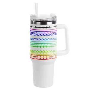 40 Oz Stainless Steel Hidden Message Tumbler Cup with Handle and Straw for Women Men Valentine's Day Birthday Gifts Set, Keep Cold, Hot & Ice, Flasks funny Tumbler Drinkware Tea Iced  , Sarcastic Design Funny Coffee Cug for Coworkers & Work dealsforyou