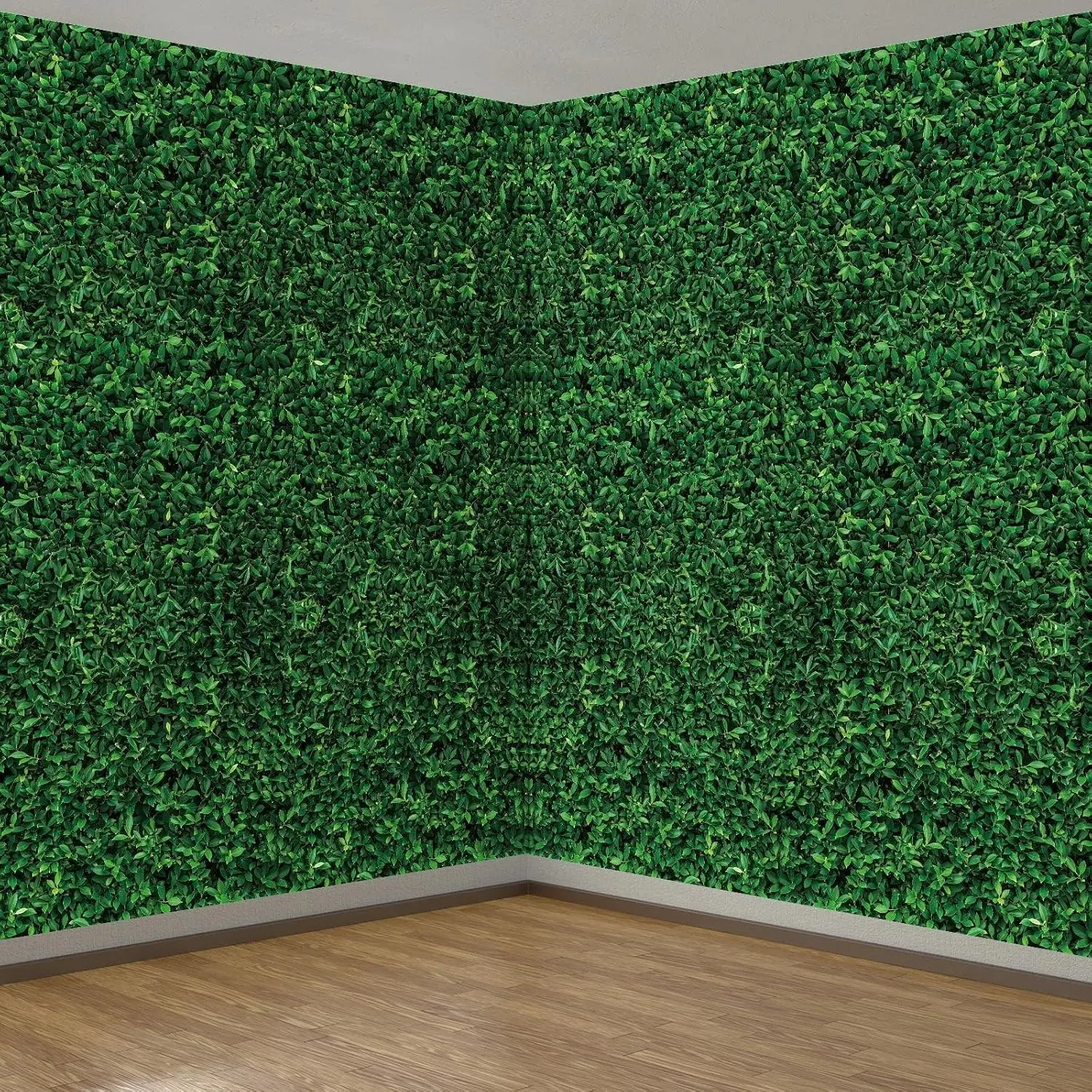 Tatuo 3 Pcs 9 x 4.5 Ft Green Leaves Photography Backdrop Grass Tablecloth