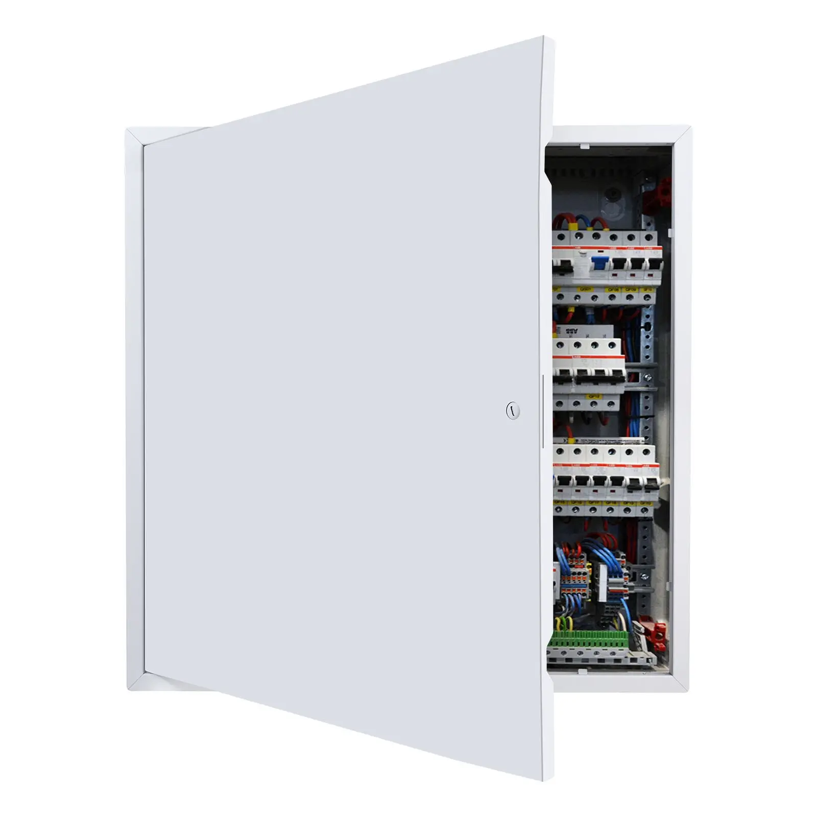 【DealsForYouDays】VEVOR Access Panel for Drywall & Ceiling, 24 x 24 Inch Plumbing Access Panels, Reinforced Access Door, Heavy-Duty Steel Wall Hole Cover, Easy Install Removable Hinged Panel for Wiring & Cables, Silve