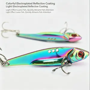 Laser Metal Vib Lure, Long Cast Wobble Iron Plate Fake Bait, Freshwater and Saltwater Fishing, Universal Trout and Bass Fishing Bait