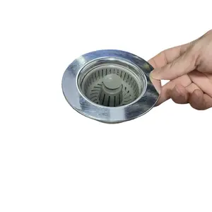 3-in-1 Kitchen Sink Strainer and Stopper - Durable Stainless Steel and ABS, Fits 3.5" Drains, Essential Bathroom Accessory, Drain Filter, Drain Cover, Drain Protector, Universal in Europe and America