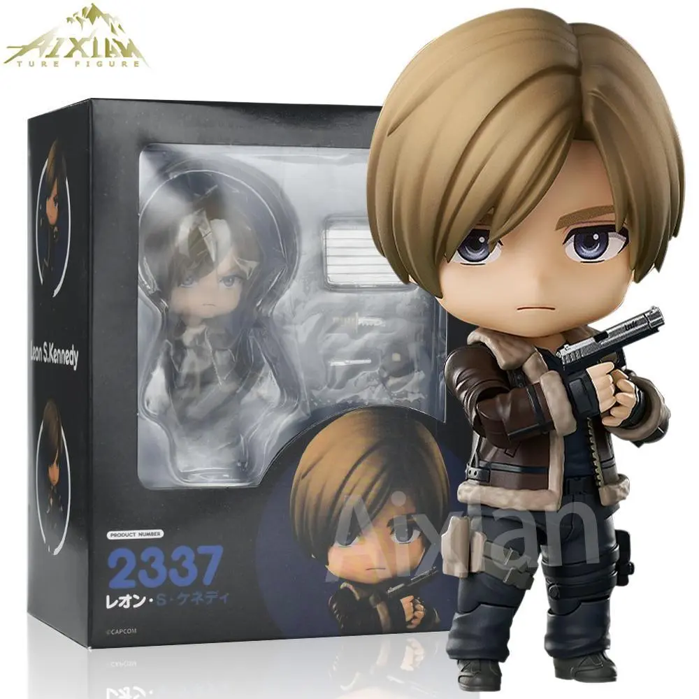 Aixlan #2337 Leon Scott Kennedy Q-Version Cute Abs+PVC Action Figure, 10cm Collectible Fig., Foldable Box Included, Birthday Gift Ideas for Girlfriend (Home Decor Statue)