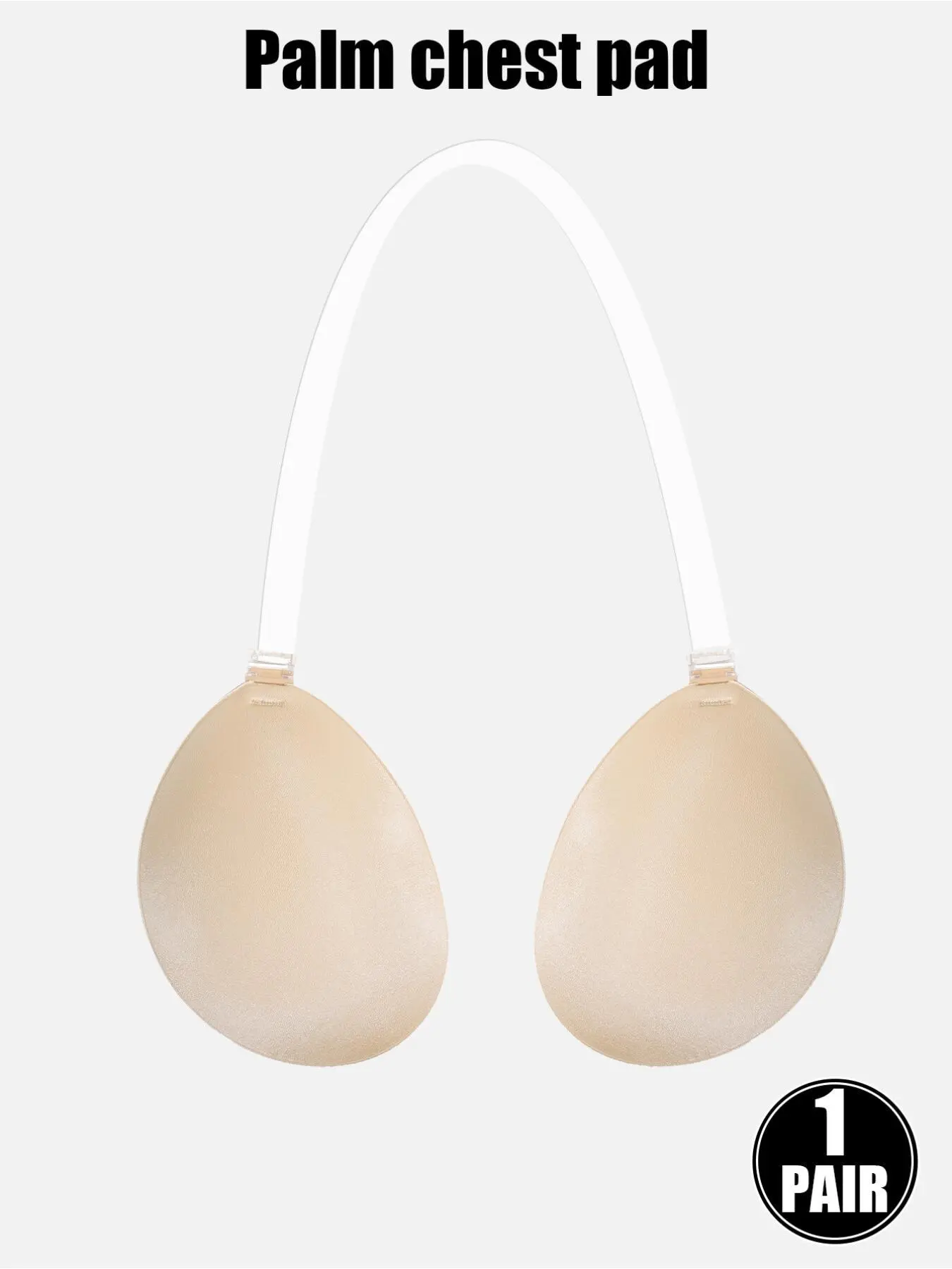 Invisible Push-Up Adhesive Bra with Removable Clear Straps, Shaped Breathable Breast Liners, 3CM Thick Reusable Sticky Pads for Enhanced Lift, Perfect for Dresses, Swimwear & Special Occasions