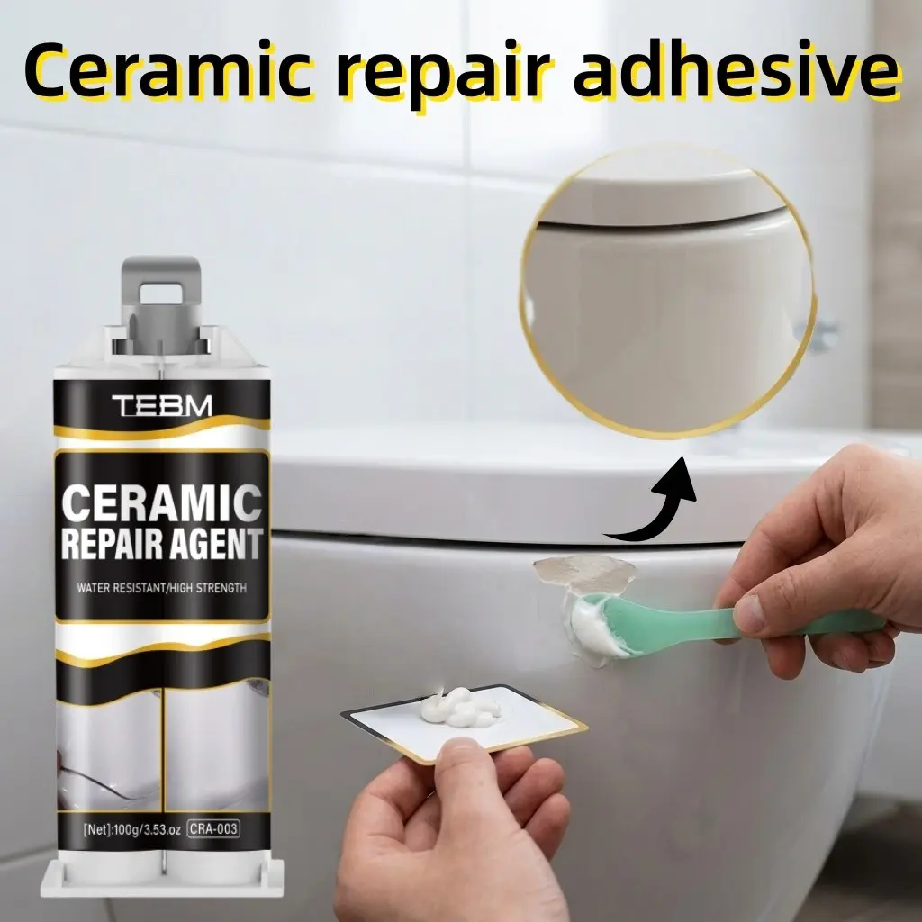 Ceramic Glaze Repair Paste, Waterproof High Adhesion, No Yellowing, Ideal for Kitchen Sink, Bathroom Bathtub, Marble Countertop, Water Resistant, Waterproof Sealant