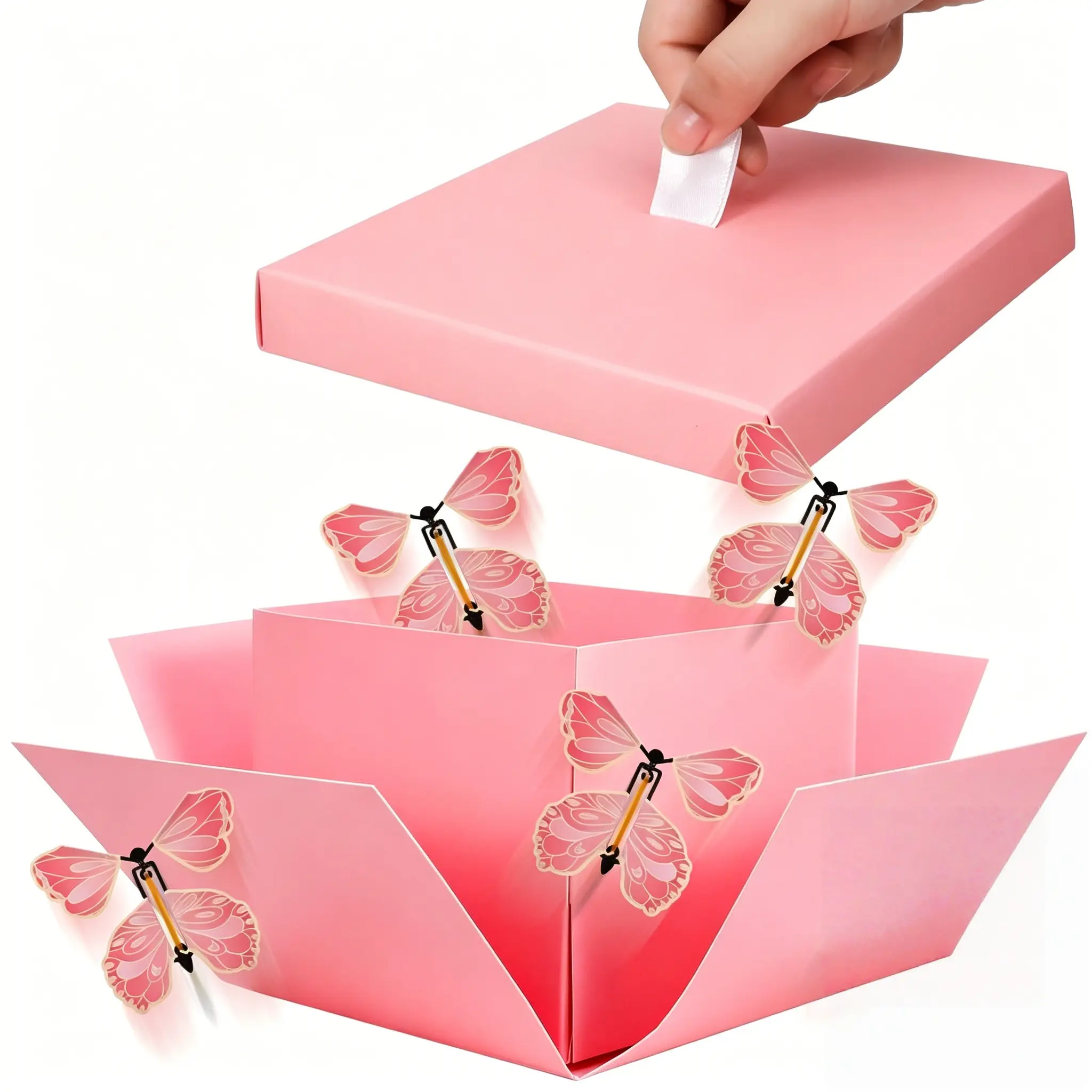 Creative Butterfly Explosion Surprise Gift Box, DIY Magic Pop-Up Butterfly Box, Kawaii Creative Gift, Romantic Gift Box, Christmas Birthday Mother's Day Valentine's Day Gift