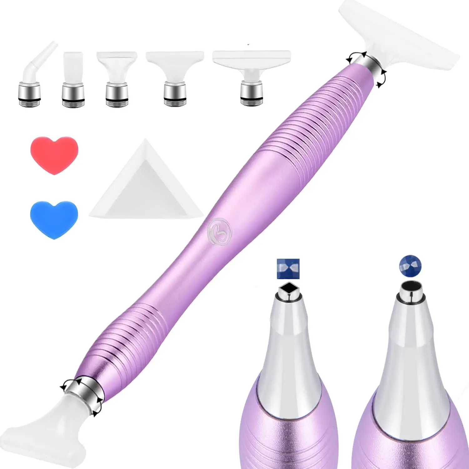 Metal  Art Painting Pen Kits Screw In Tip,   Drill Pen Tools Square Painting Art Supplies with Multi Interchangeable Tip for Arthristic Hand Cramp -