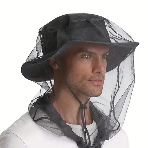 Mesh Face Mask Outdoor Anti-mosquito Insect Protection Mesh Mask, Versatile Universal Fit Face Cover for Men & Women, Breathable Outdoor Sports Mask