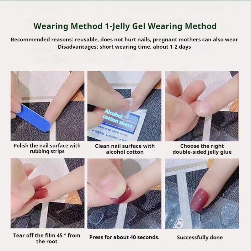 Personalized Press-On Nails Versatile Detachable Reusable Acrylic False Nails with Nail Art Patches Plastic Fake Fingers for Easy Nail Changes