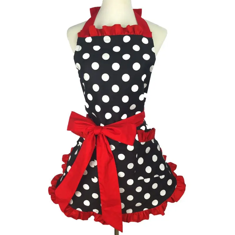 Women's Cotton Gingham Princess Adult Home Daily Kitchen Cute Apron
