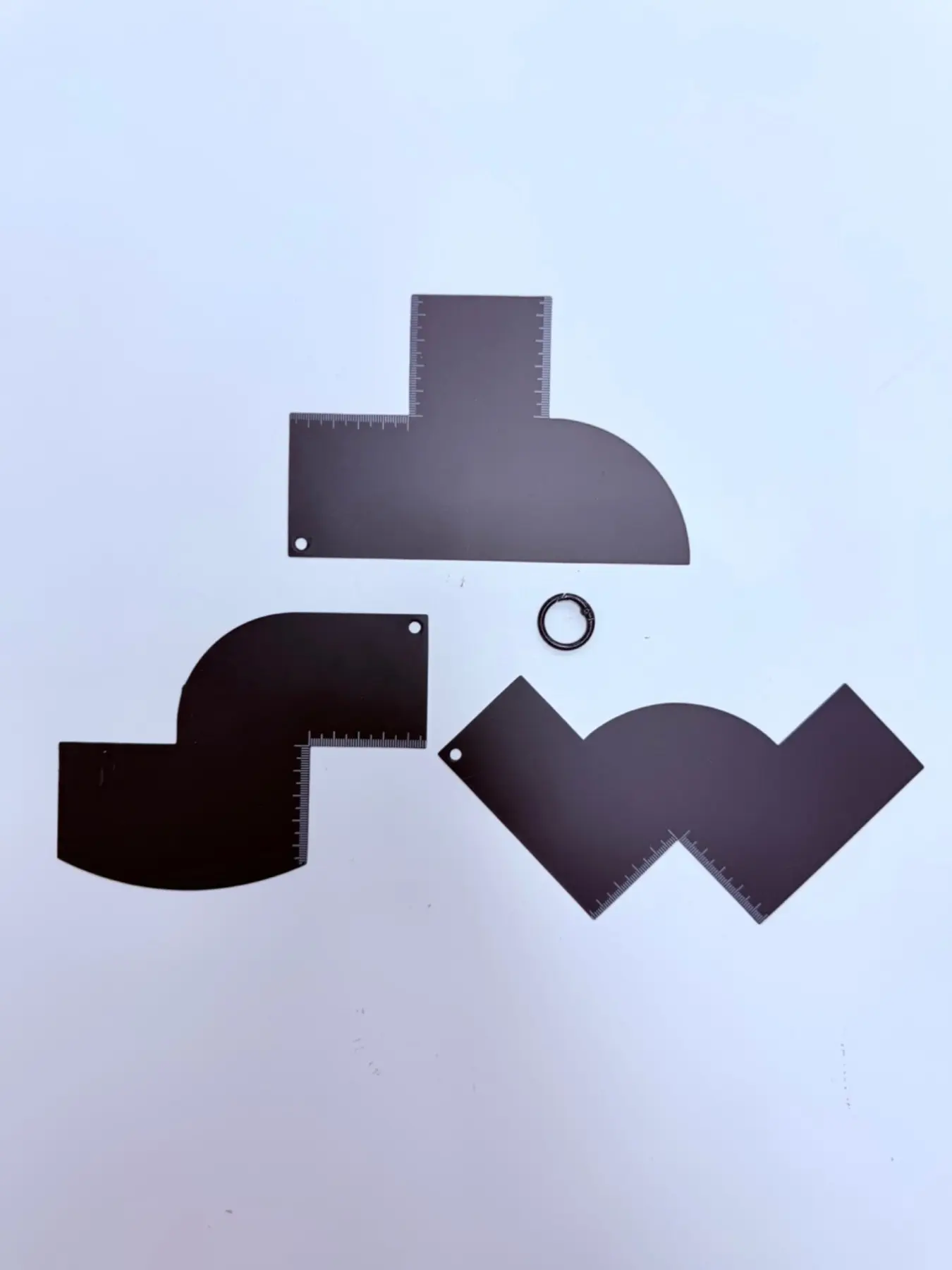 3-Piece Hair Styling Card Set, PVC Hairline Trimming Edge Alignment Tool, Barber Styling Aid Kit, Professional Haircut Accessories