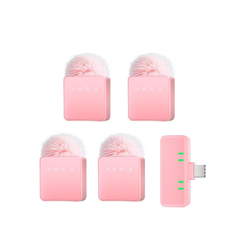 Wireless Lavalier Microphone, 1 Set USB Rechargeable Wireless Microphone, Lapel Mic for Video Recording, Teaching, Interviews, Podcast, Conference, Vlog, USB Streaming Mic