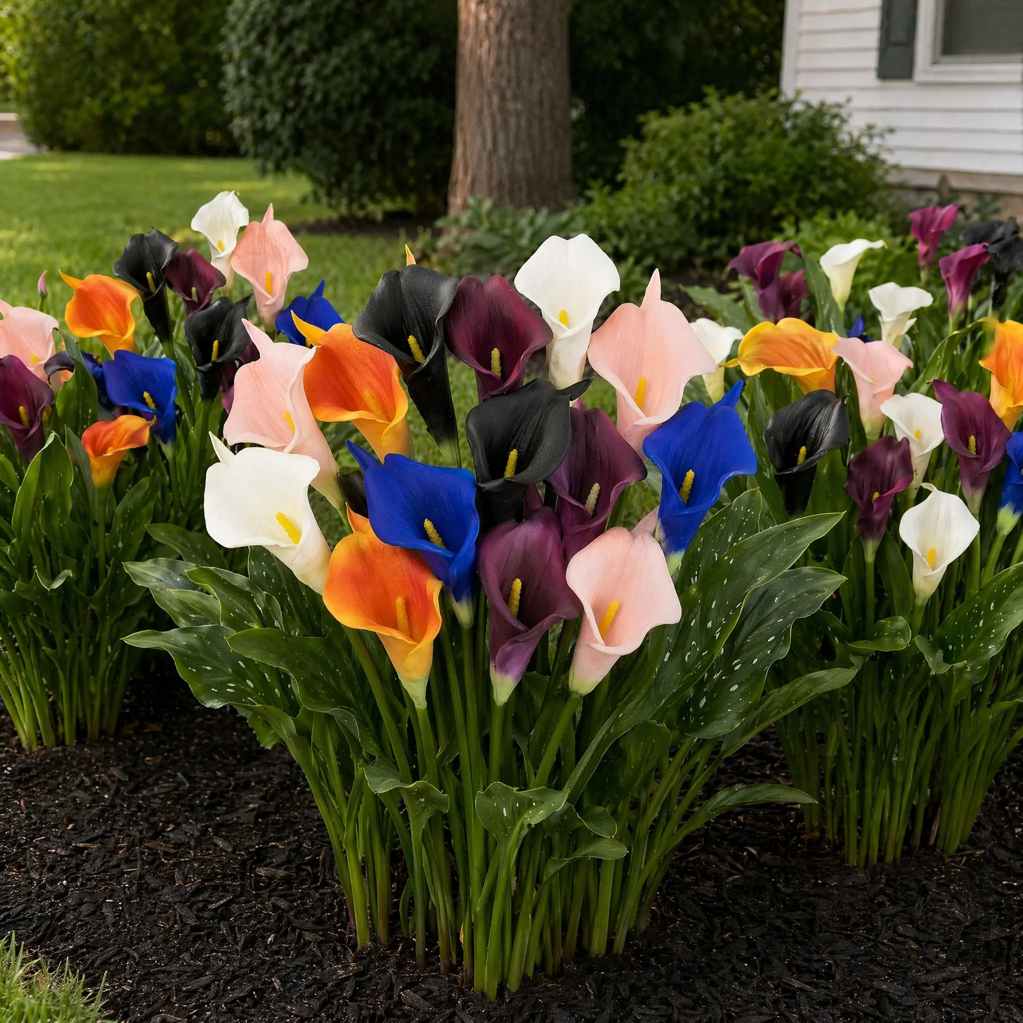 35cm High-Realism Calla Lily Artificial Flowers, 7-Piece Set, 6 Colors Available, Home Decor, Wedding Bouquet, Table Centerpiece