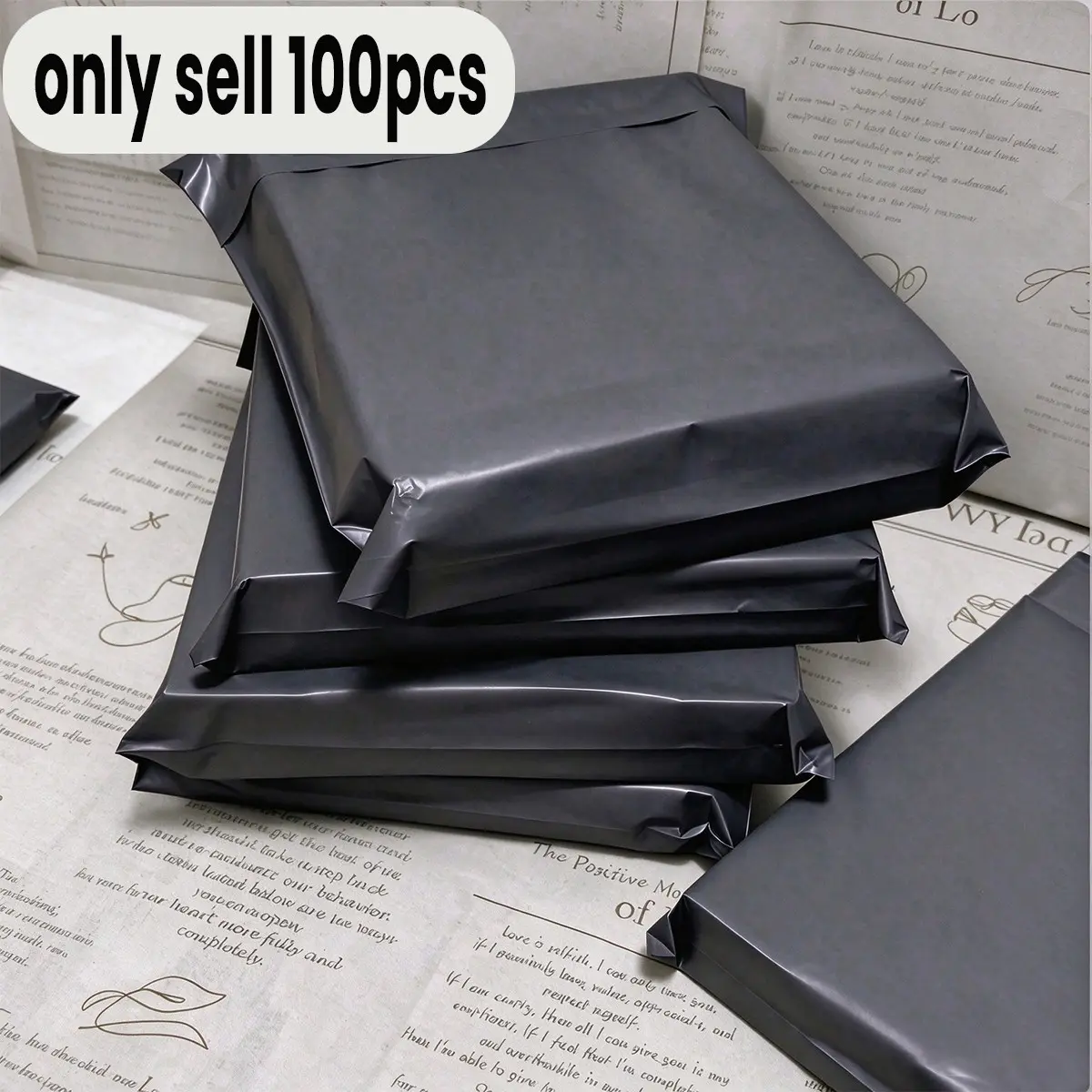 100 Thickened Shipping Bags, Logistics Packaging Bags, Re-Sealable Clothing Delivery Bags, Multiple Sizes Available