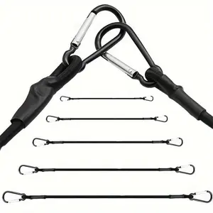 Elastic Ropes with Hooks 30/60/90/120/150cm Stretch Elastic Ropes 8mm Bungee Cords with Hooks Lightweight Bikes Tie Car Luggage Packing Roof Rack Strap
