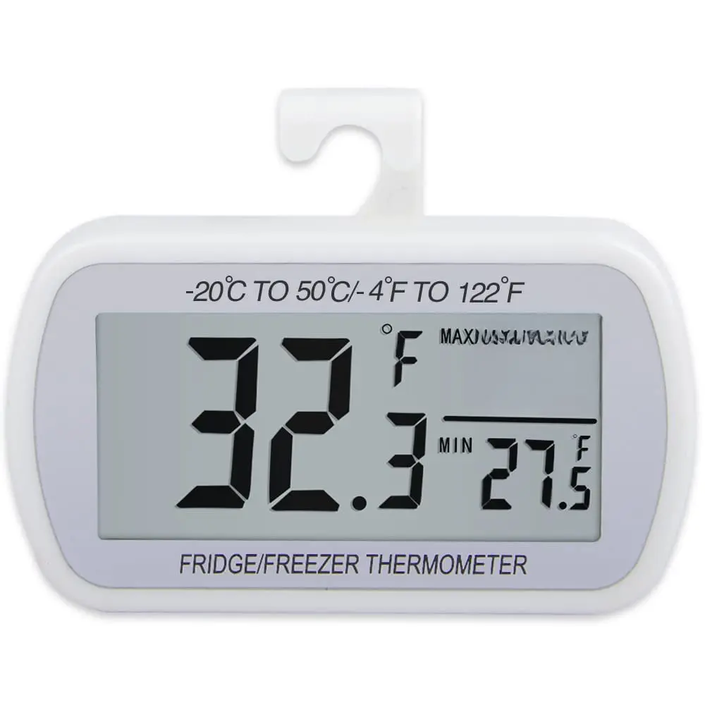 Digital Refrigerator Thermometer Large LCD, Freezer Room Thermometer with  , No Frills Easy to Read | Fridge freezer room thermometer with  , no Frills easy to read