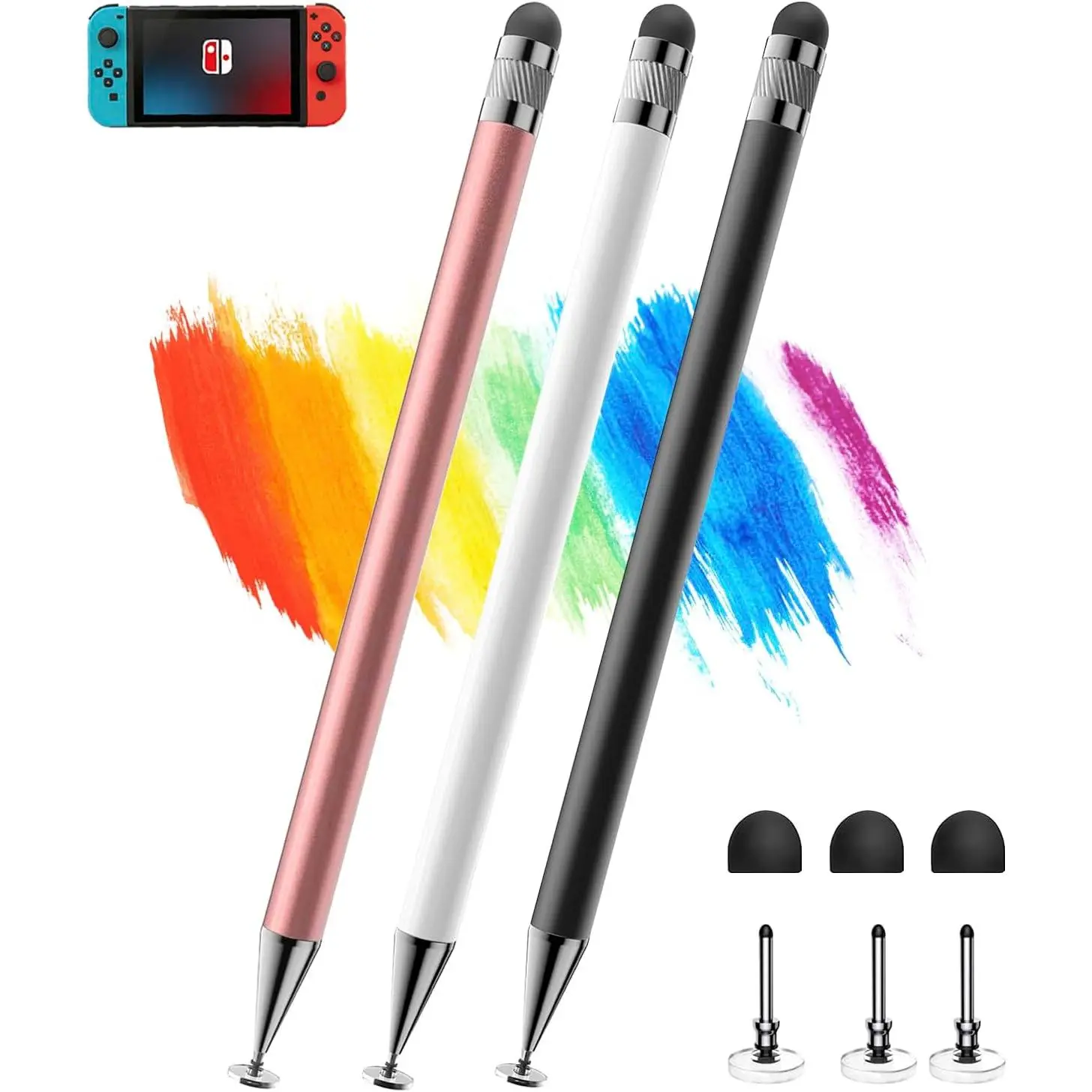 Stylus(3pcs),2-in-1 Stylus Pen for  Screen, Stylus Pen for iPad | No ,Compatible with (/iPad)/ ////Android Tablets  Screens Devices