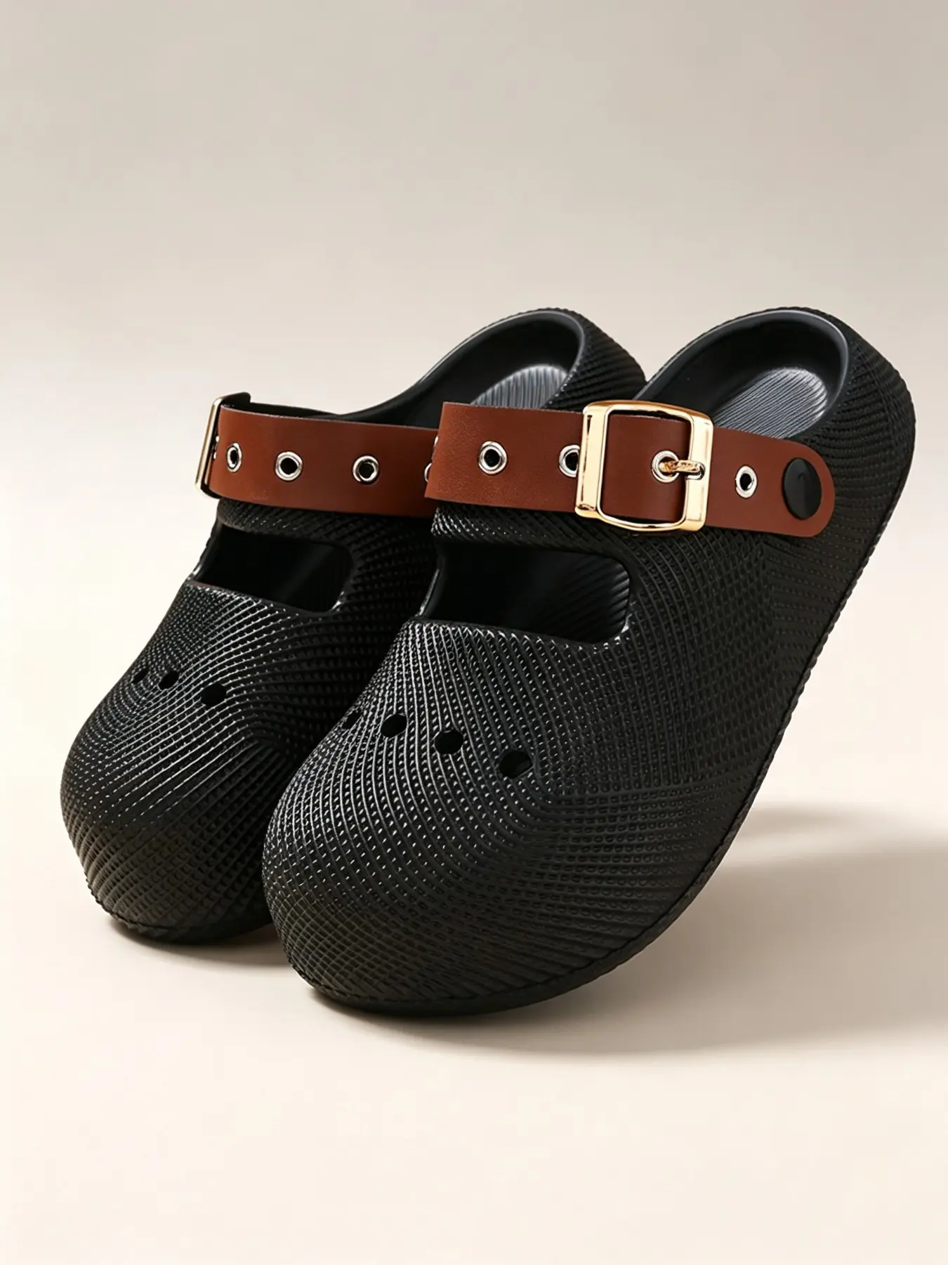 Women's Retro Birkenstock Style Clogs, Wide Fit Eva Sole, Adjustable Metal Buckle, Breathable Indoor/outdoor Slippers, All-Season Comfort