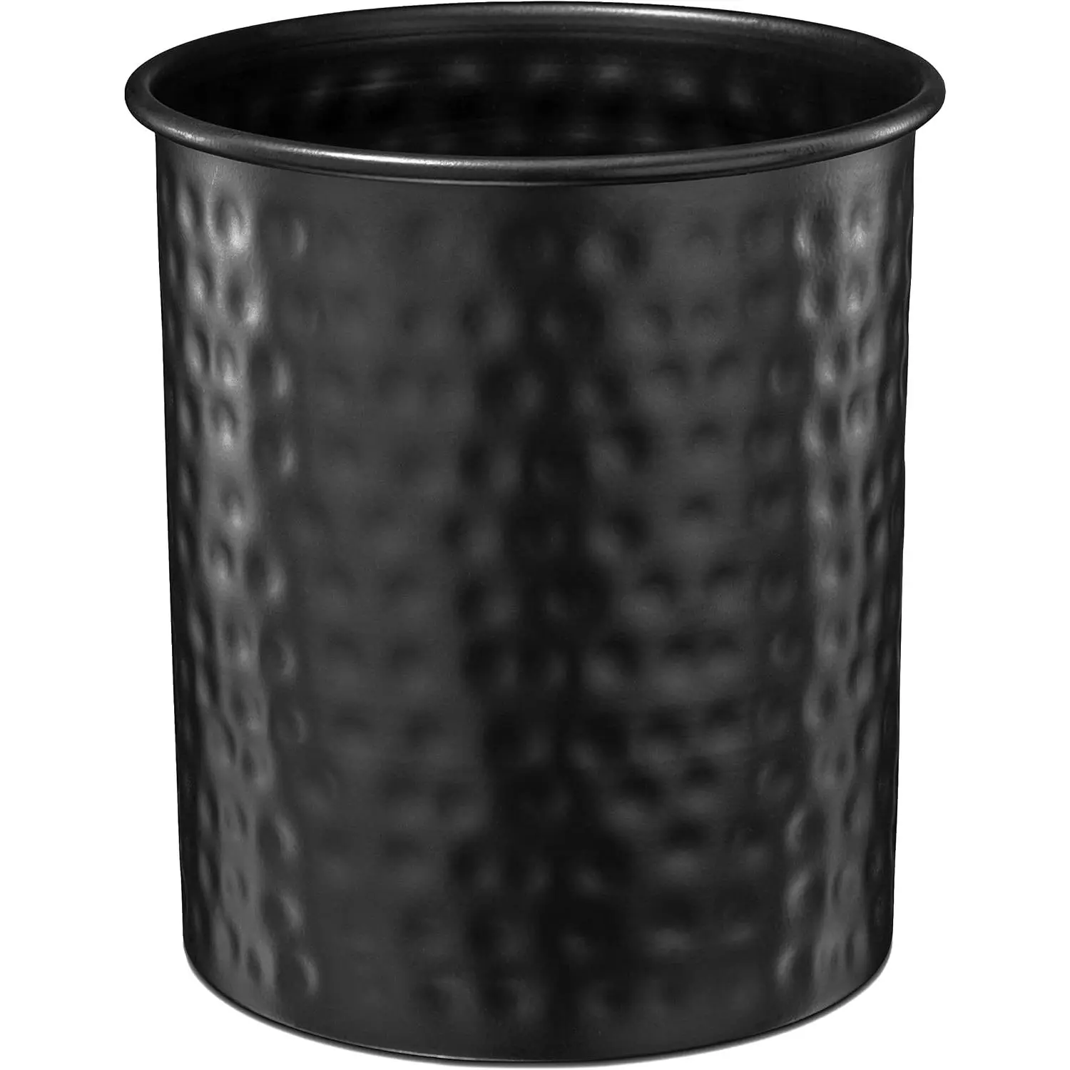 Kitchen Utensil Holder – Hand Hammered Metal Black Utensil Holder, Decorative Utensil Crock for Kitchen Counter, Cooking Tool and Spatula Holder for Countertop,  Organizer
