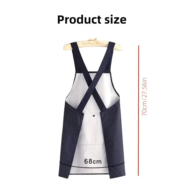 Professional Kitchen Apron with Detachable Cleaning Towel and Pocket, Aprons with Pockets, Waterproof Cooking Apron for Women Men, Stylish BBQ Apron, Modern Striped Design for Baking BBQ, Birthday Christmas Gift for Home Cooks