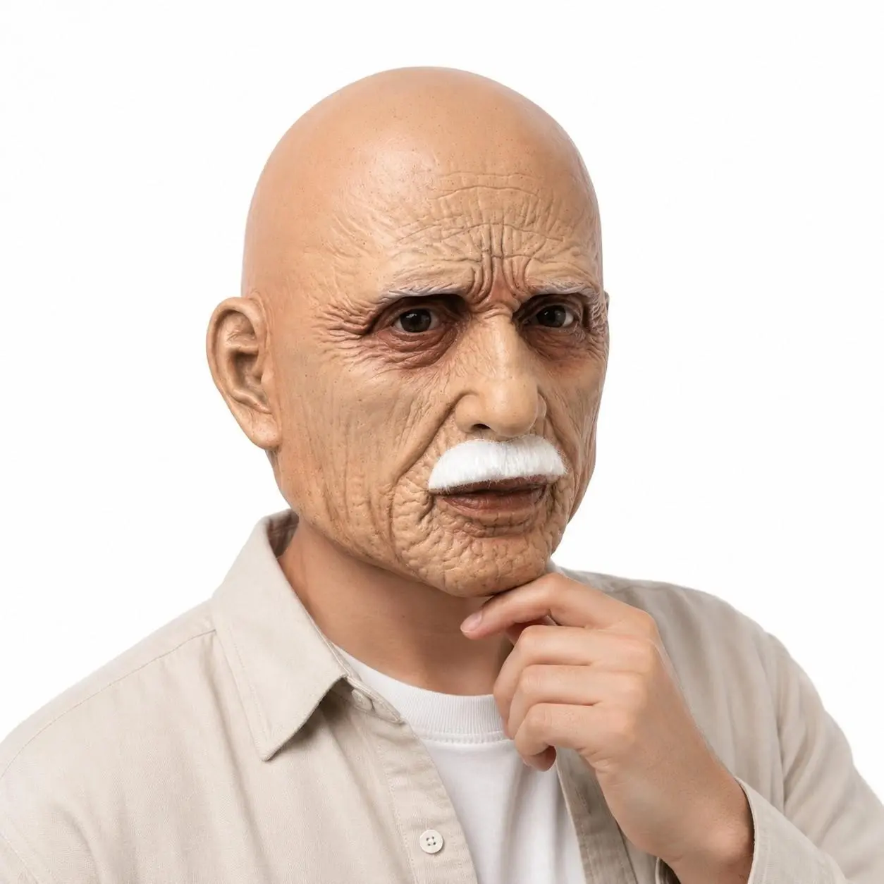 Old Man Mask, Elderly Mask, Bald Geezer Mask, Funny Man Face Cover, Realistic Mask, Hyper Realistic Mask, Halloween Party Supplies, Masquerade Props, Party Event Props, Roleplay Ornament