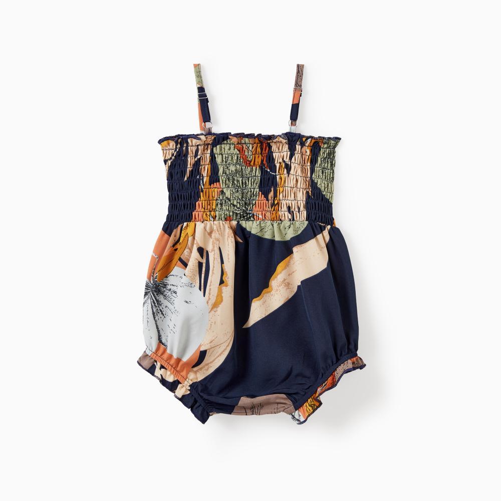 PatPat Family Matching Tropical Floral Print Jumpsuits for Mommy and Me Womenswear Piece