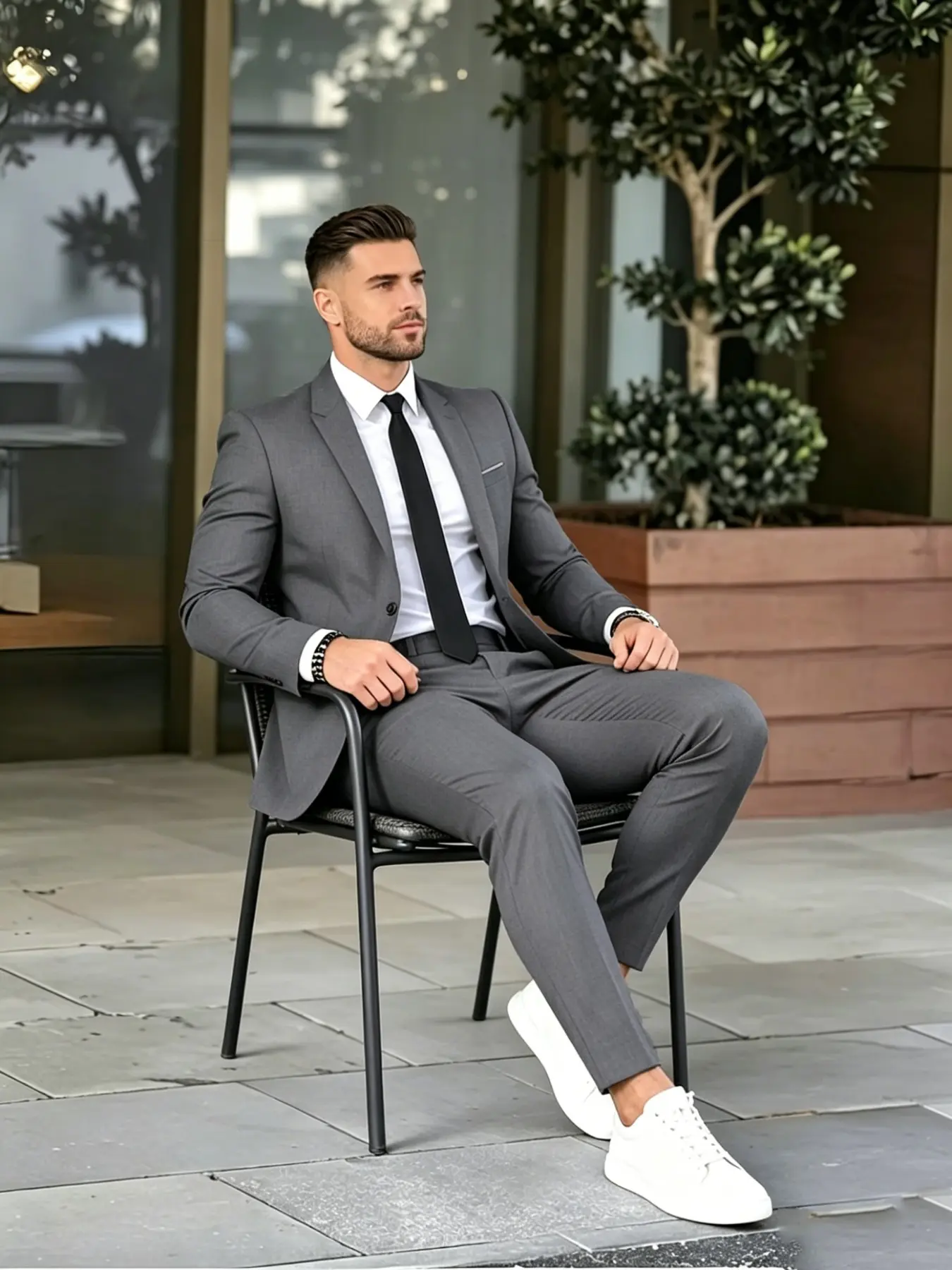 Men's Formal Two-Piece Set, Single Button Long Sleeve Blazer and Pants, Suitable for Formal Business Attire, Business Formal Wear, Interviews, Business Occasions, Casual Parties, All Seasons