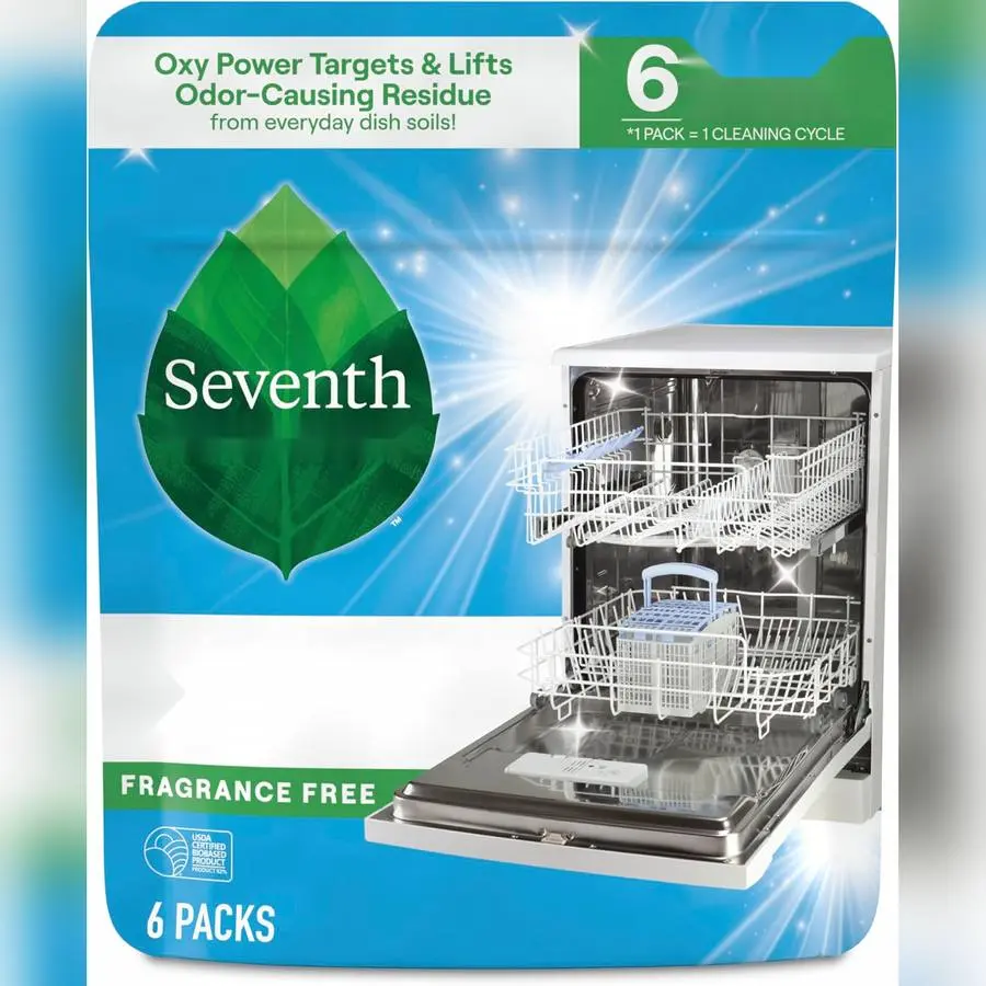 Dishwasher Cleaner Packs, 6 Count, Free and Clear, Removes Odor-Causing Residue, Oxy Power, Household Cleaning, for Home Cleaning and Everyday Household Use