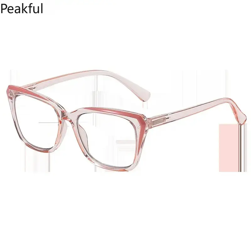 Womens Multifocal Photochromic Reading Glasses, Progressive Light-Adaptive Lens for Near & Far Vision, Fashion Square Frame UV Protection for Outdoor & Daily Wear, Perfect Gift