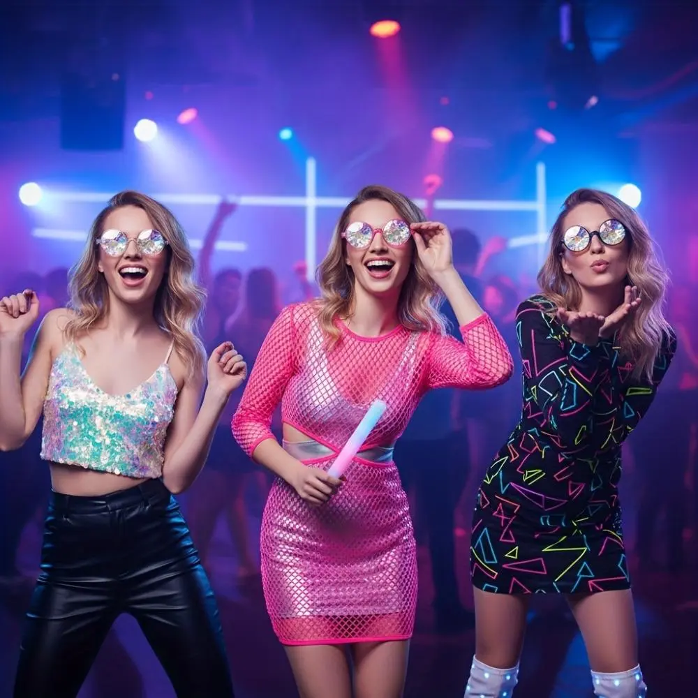 1pc Decorative Glasses, Holiday Equipment, Social Events, High-Quality Optical Components, Visual Effect Glasses, Color-Changing Glasses, Party Enthusiasts