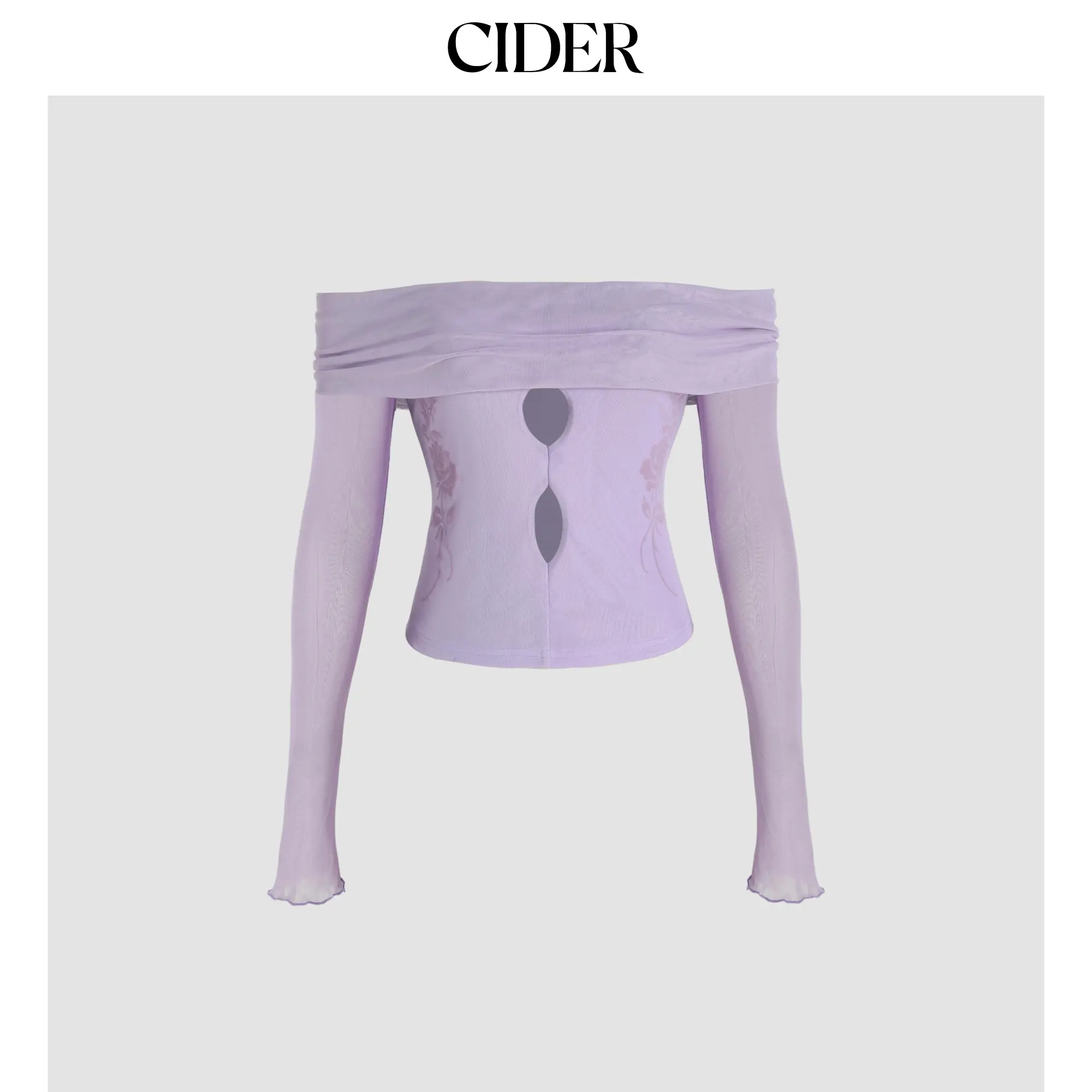 Cider [2 colors, size 2-10] Rose Off-shoulder Long Sleeve Crop Top SummerWins SummerFinds