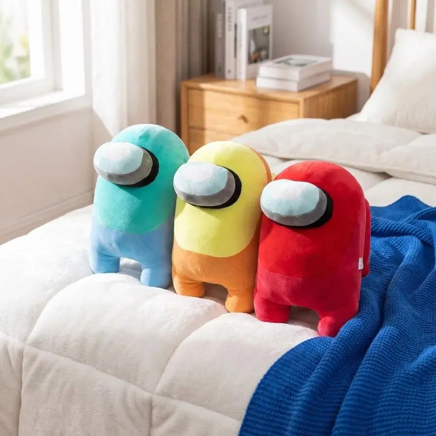 Cute Amime Stuffed Toy Throw Pillow Soft Stuffed Doll Creative Sofa Decor Body Pillow Anime Cartoon Plush Cushion Plush Toy Gift
