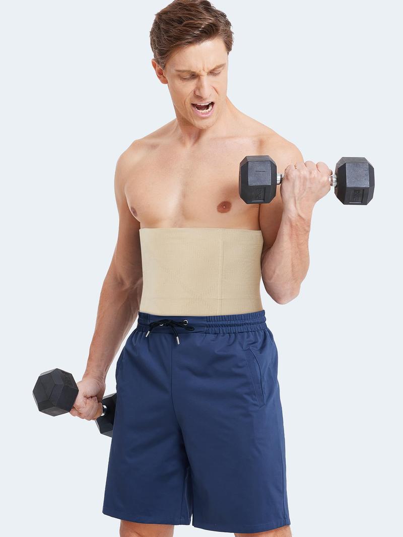 Men's Solid High Stretch Waist Trainer, Breathable Comfortable Waist Cincher, Tummy Control Shapewear for Men, Waist Training Belt, Waist Trimmer Cincher