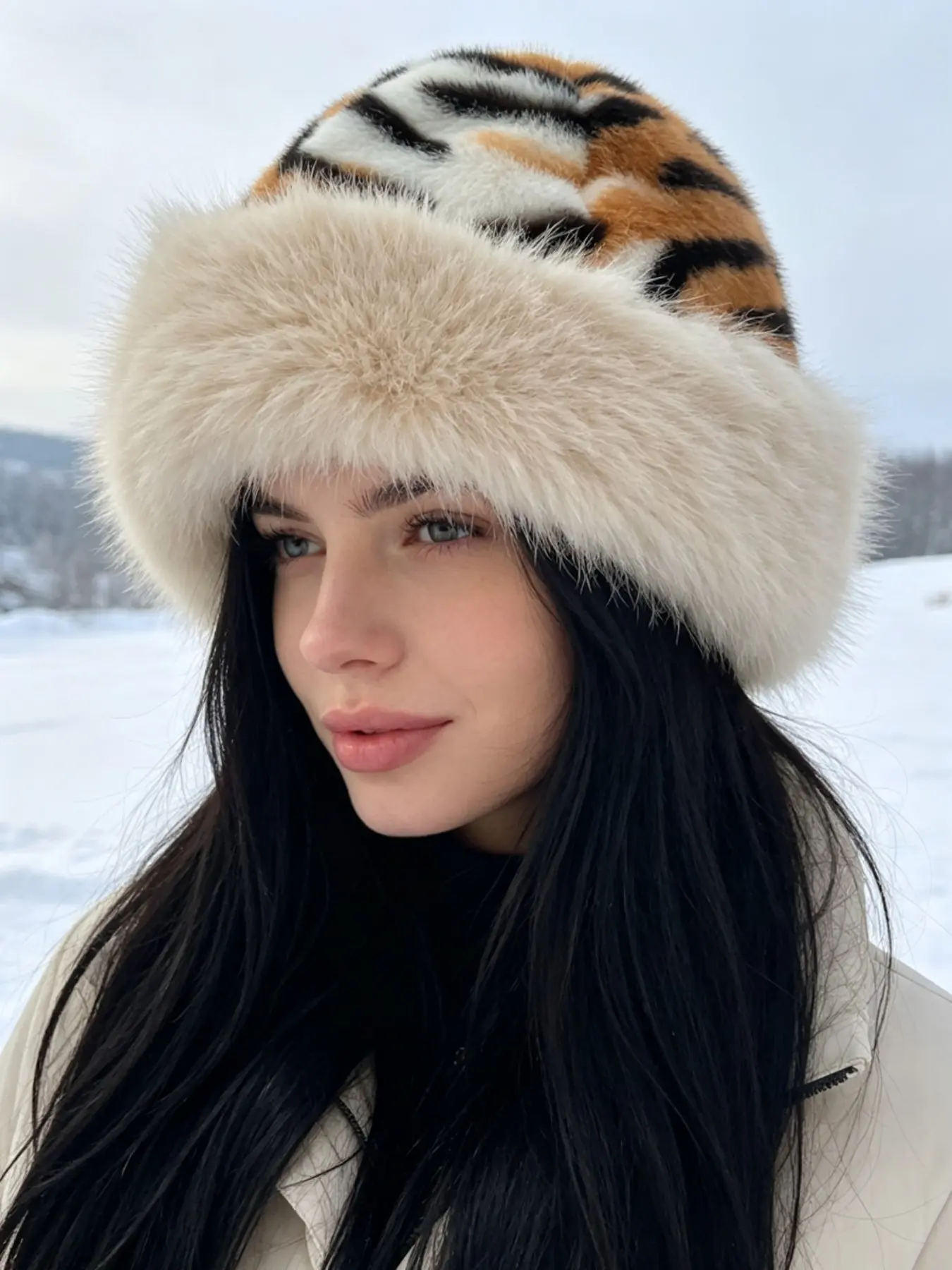 Winter Warm Fuzzy Hat, Cozy Plush Beanie for Cold Weather, Soft and Comfortable Headwear, Perfect for Winter, Ideal Gift Idea