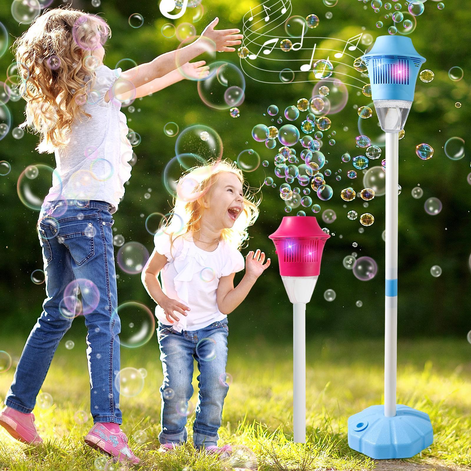 Bubble Maker Toy for Kids Automatic Bubble Blaster with Music & Lights Adjustable Height Perfect for Outdoor & PartyMassive Bubbles