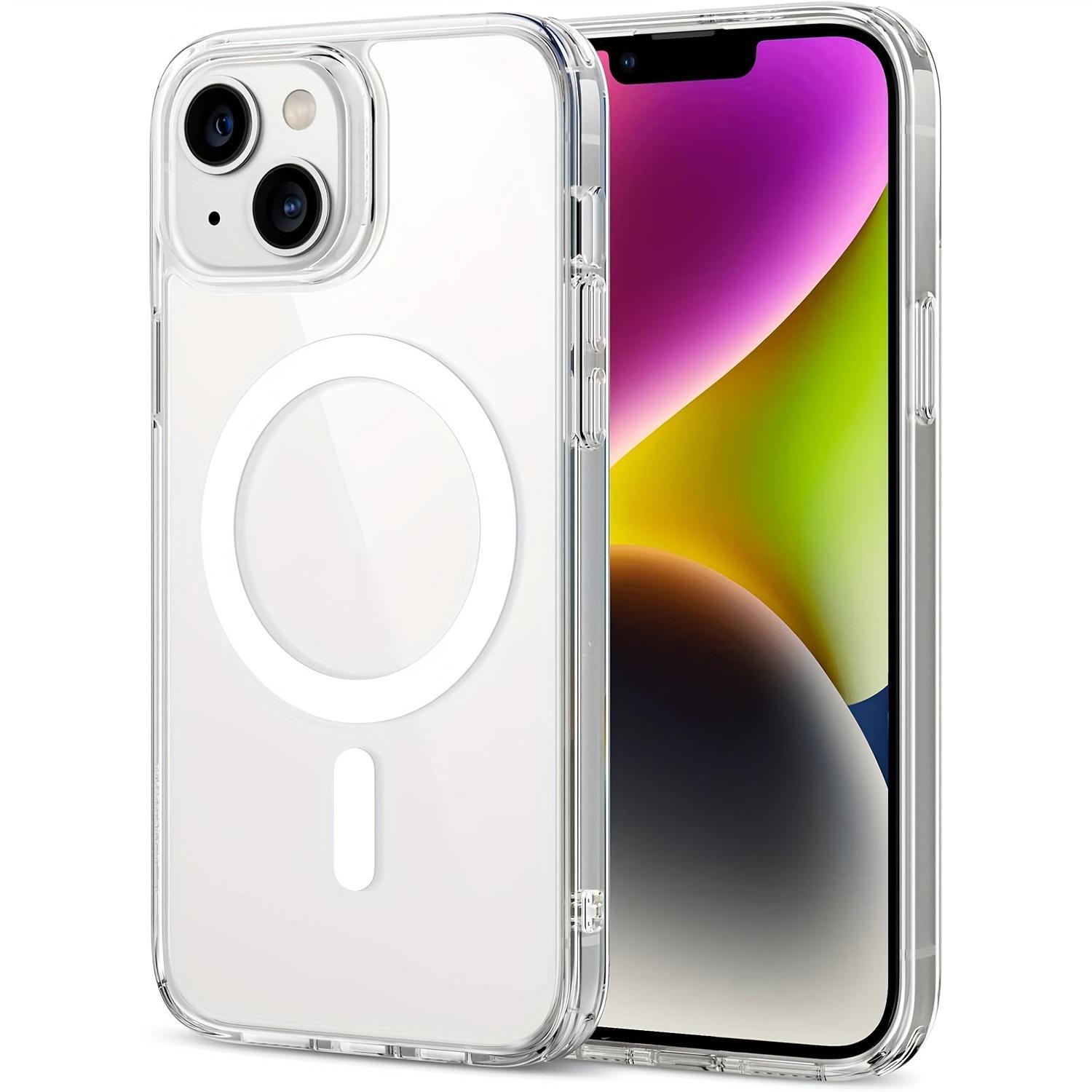 Magnetic Phone Case, Shockproof All-Around Transparent Protective Case for iPhone 17, 16, 15, 14, 13 and 12, Magnetic Phone Casing Protector Cover Accessories Smartphone Protection, Protective Cellphone Casing