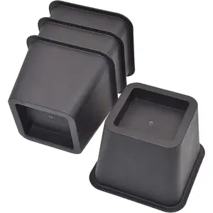 Bed Risers 3 Inch, Duty Square Furniture Frame Lift for Bed,Couch, Chair, Desk, Sofa and Bunk Bedpost, 4 Sets