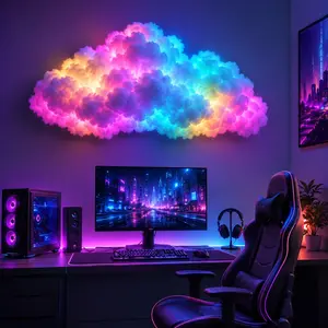 Thunder Cloud Lamp, DIY RGB Cloud Light with Music Sync, APP & Remote Control, USB Powered, Dimmable, Room Decor for Bedroom, Gaming, Party