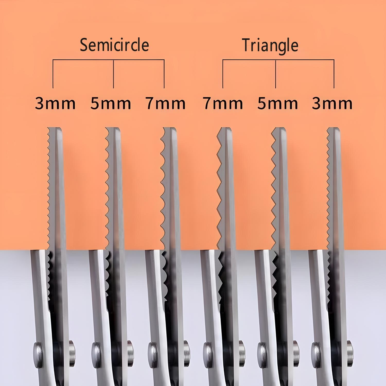 Stainless Steel Sewing Scissors, Handheld Sewing Scissors, Multipurpose Curved Wave Scissors, Sewing Tool for Home & Office, Sewing Supplies Crafts