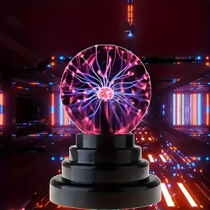 Touch-Sensitive USB Creative Lightning Ball Electrostatic Ball Ion Light Magic Ball Glow Ball Night Light Decoration Ornament Jewelry Gift for Friends and Family on Birthdays and Holidays