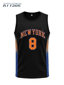 KTYSDE 🔥 Hot Selling New York #8 Embroidered Basketball Jersey | City Never Sleeps Theme | Unisex Breathable Sports Shirt