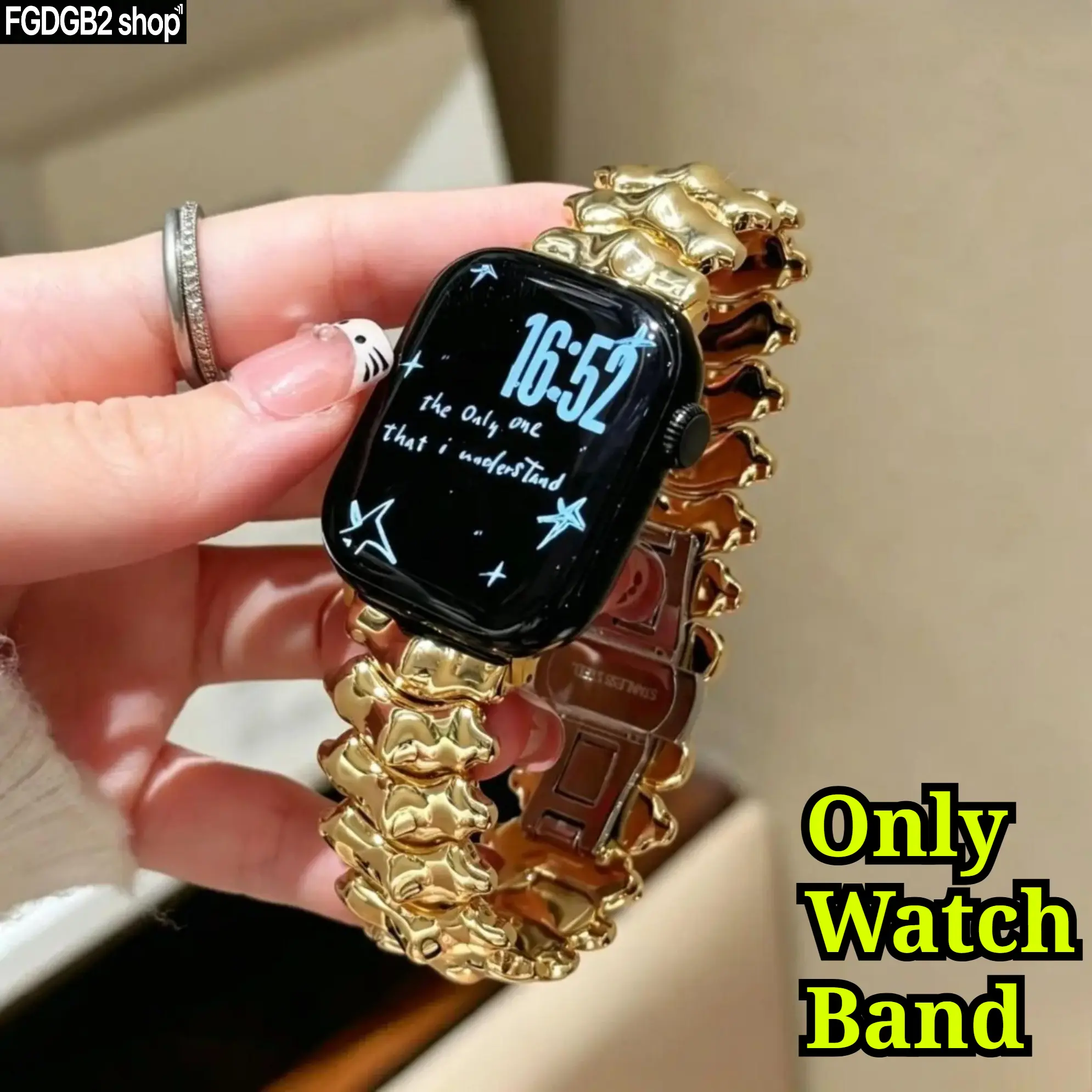 Dragon Spine Metal Watch Band, Curved Bone Link Bracelet Strap, Stainless Steel Replacement Wristband with Fold-Over Clasp, Compatible with 38mm–49mm Smart Watches, Gothic Fashion Accessory for Women & Girls, Daily Wear & Parties