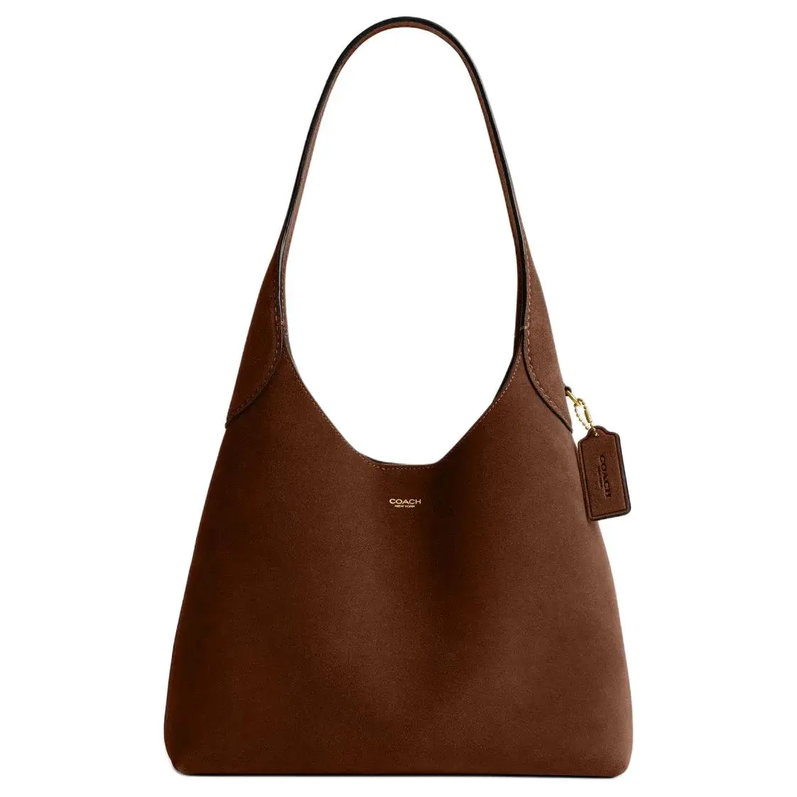 COACH Brooklyn 28 Handbag for Women – Suede and Smooth Leather Crossbody Bag in Dark Brown