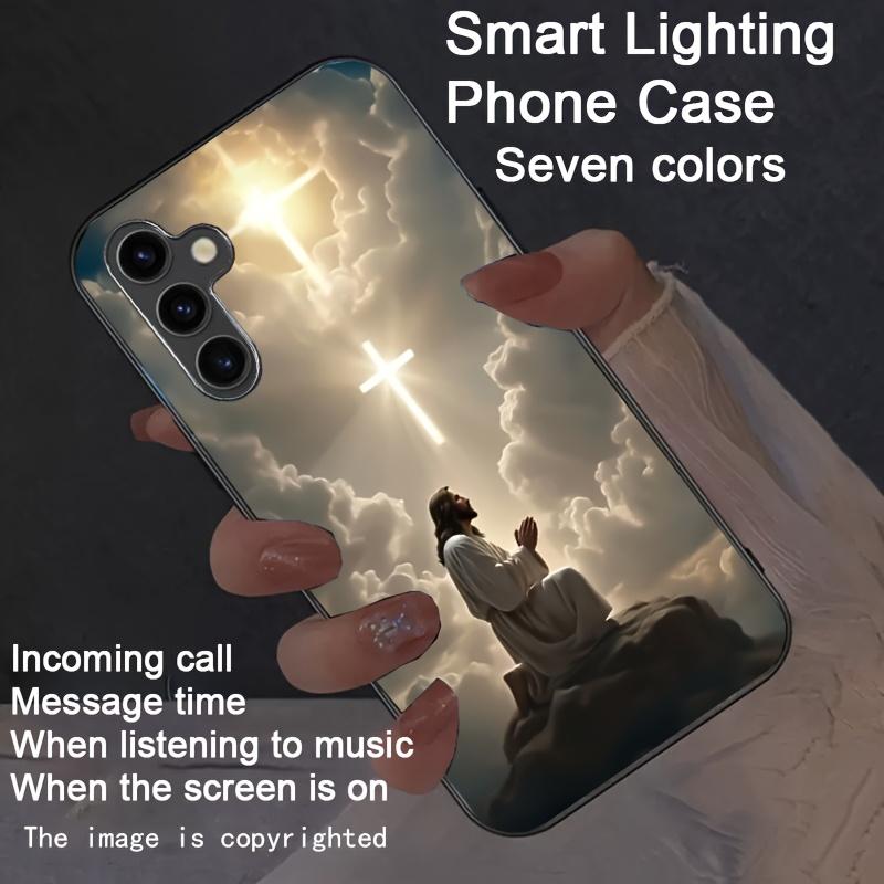 Cloud based Holy Elephant Colorful Intelligent Voice Controlled Luminous Phone Case Suitable for S25Ultra/S24Ultra/S22Ultra/S23Ultra/S21Ultra/S20Ultra/S10+/S10/S10 5G/Note20Ultra/Note10+/A55/A54/A53/A52/A35/A34/A32/A25/A73/A15/A56/A42/A14/A13 Fold 7/Fold6