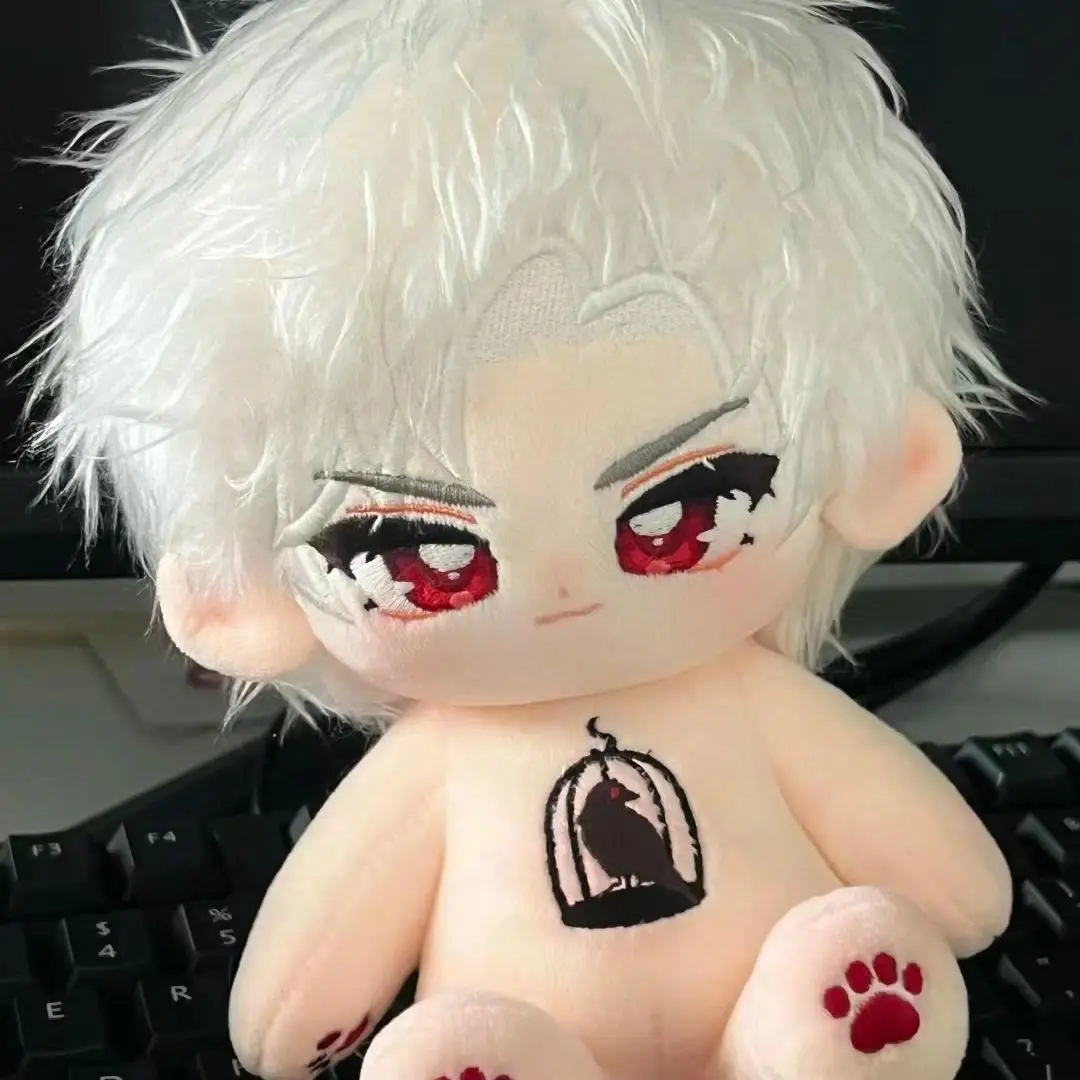 20CM Anime Love and Deepspace Sylus Plush Doll Ears Body Dress Up Cotton Dolls Cosplay Plushie Puppet Figure Toys Birthday Gift