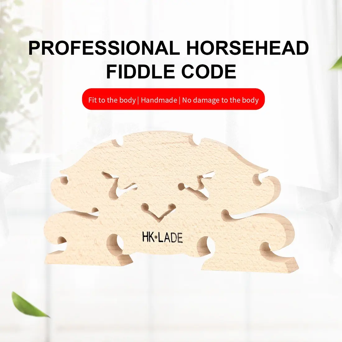 Hk Lade Large Maple Fiddle Violin Bridge, High-Quality Maple Material, Durable Design, Ideal for Musical Instruments, Perfect for Musicians