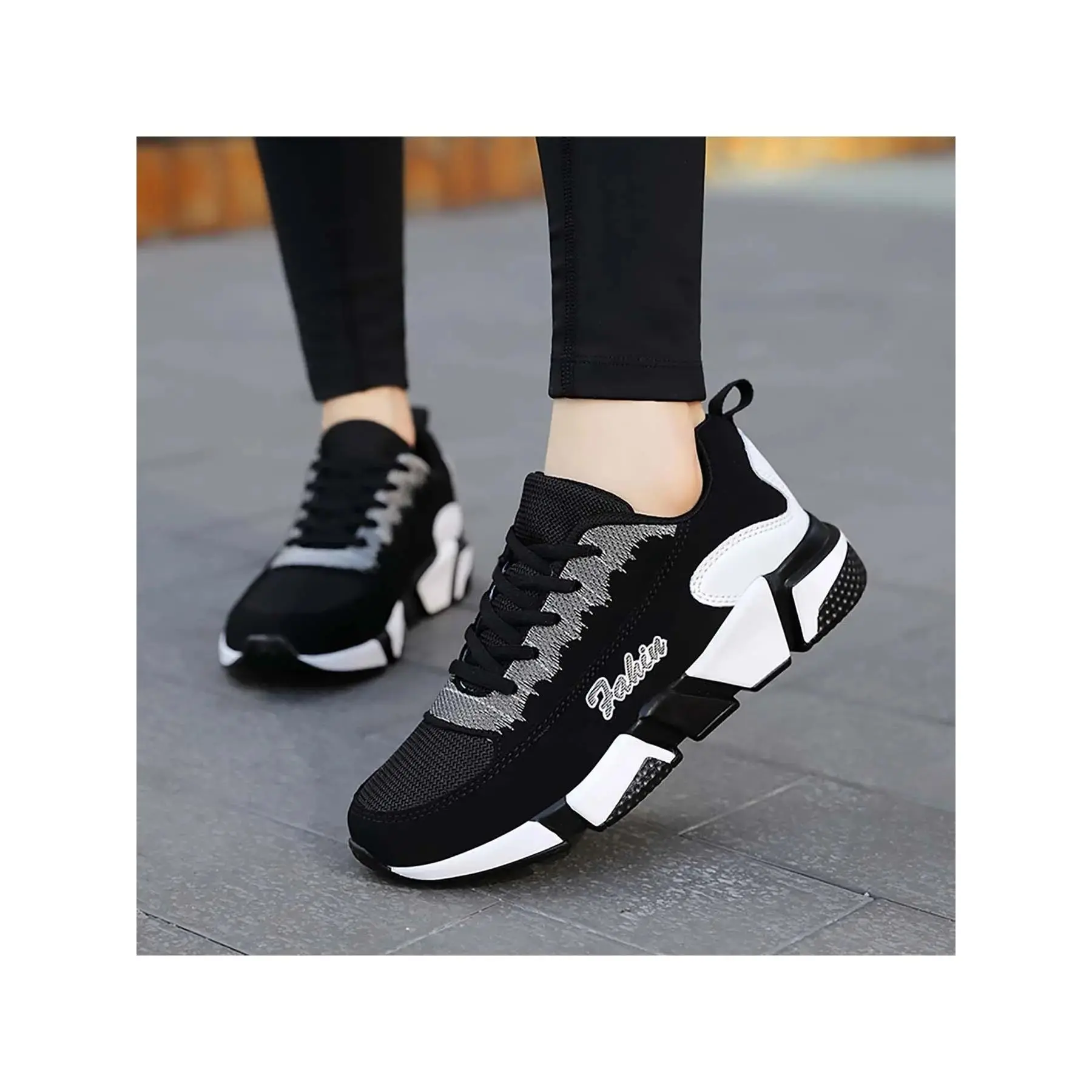 Women's Lightweight Breathable Chunky Sneakers | Cushioned and comfortable, essential for daily commuting, non-slip and wear-resistant, a thoughtful choice for Christmas gifts, Thick Soled Sneakers, Trendy Walking Sneaker