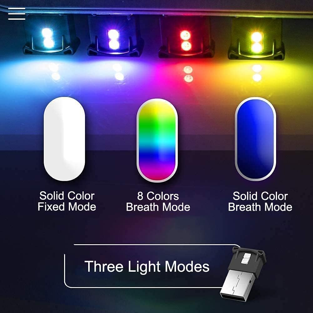 Mini USB LED RGB Light Brightness Adjustable 8 Color Changeable for , Laptop, Keyboard. Atmosphere Night Lamp for Decoration (DC : 5V) (Quantity: 2) Mini USB LED RGB Light Brightness Adjustable 8 Color Changeable for , Laptop, Keyboard. Atmosphere Night Lamp for Decoration (DC : 5V) (Quantity: 2)