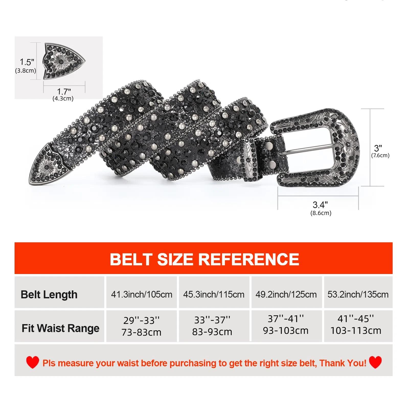 XZQTIVE Rhinestone Belt for Men and Women - Perfect for Jeans, Dresses, Western Cowgirl Cowboy Style, Studded with Glitter and Sequin Strap Belt, a Fashionable Accessory for All Occasions SpringStatements