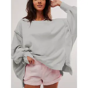 Oversized Sweatshirt for Women Crewneck Fleece Long Sleeve h Pullover Hoodies Tops Fall Fashion Outfits Clothes 2025, Womenswear