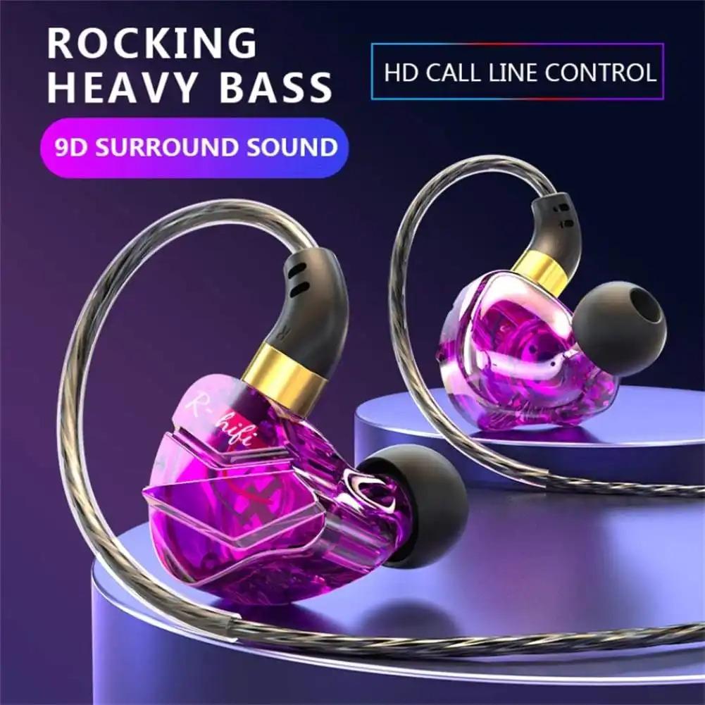 In-Ear Headphones with Volume Control, HiFi Sound Quality Sports Earbuds, Closed-Back Headphones with Condenser Microphone, 3.5mm Cable, Non-Rechargeable, Suitable for Running, Compatible with Mobile Phones.